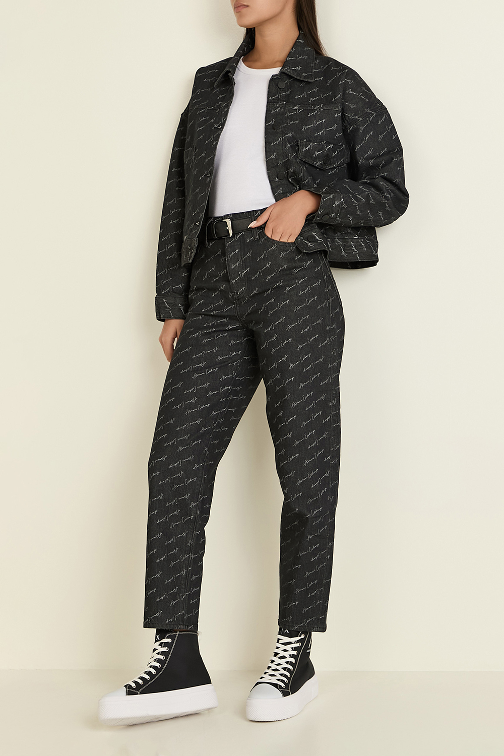 מכנסי ג'ינס בגזרה ישרה ARMANI EXCHANGE